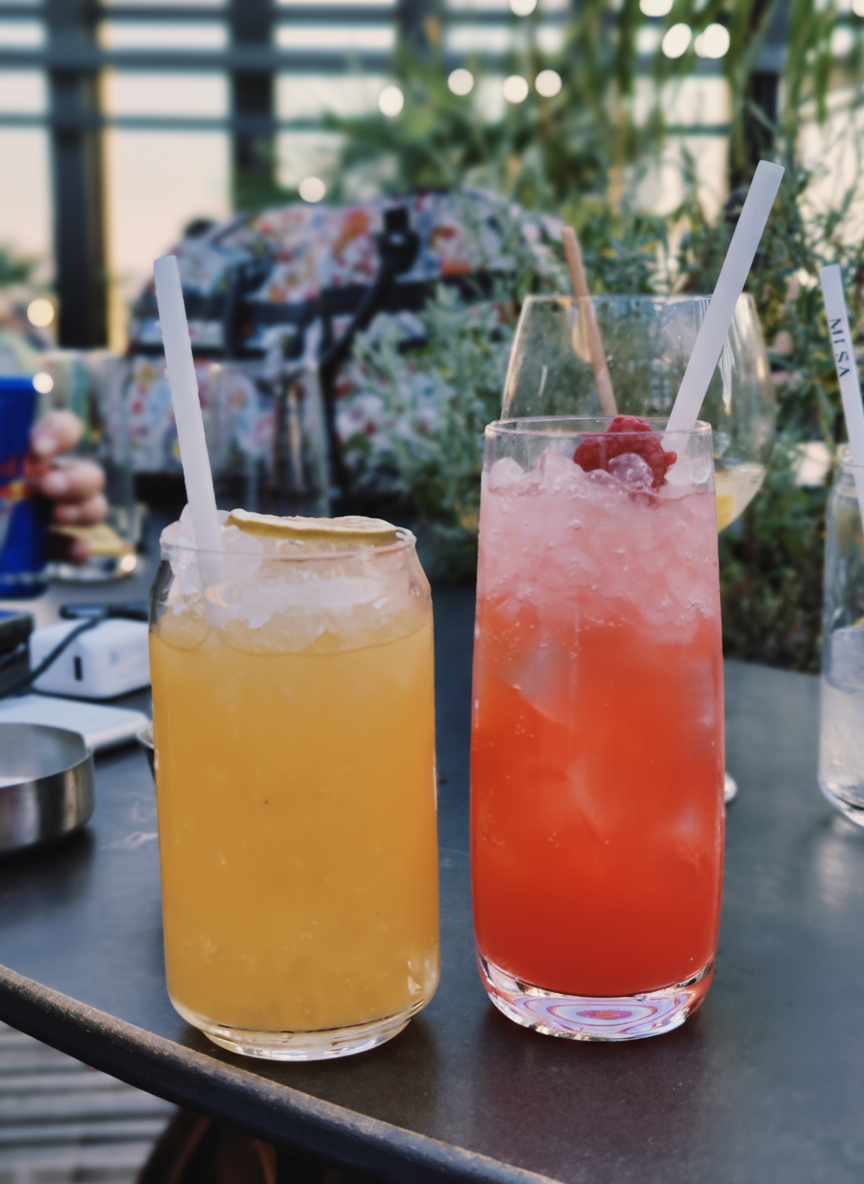 Cocktails Mesa rooftop Lille servis en terrasse avec vue urbaine, réseautage Lille convivial et ambiance décontractée afterwork